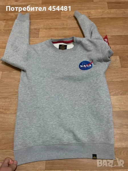 Alpha Industries NASA men’s long sleeve shirt , снимка 1