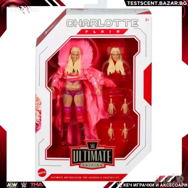 Екшън фигура WWE Charlotte Flair Шарлот Флеър Mattel ULTIMATE Elite action figure играчка The Queen, снимка 1