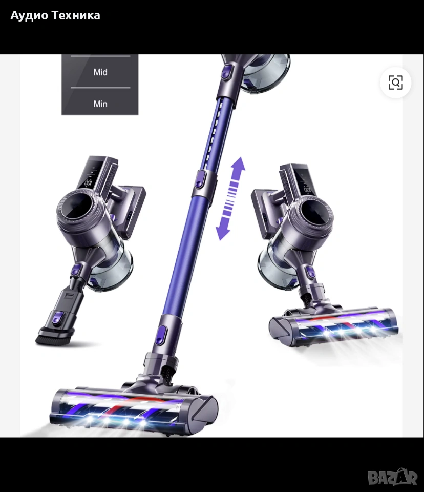 Безжична прахосмукачка модел A19 с мощен мотор и издръжлива батерия. , снимка 1