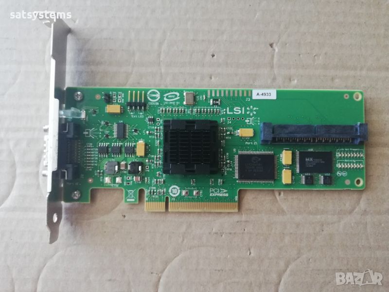  LSI Logic SAS3442E-HP 3.0Gb/s PCI-Express x8 SAS RAID Controller Card, снимка 1