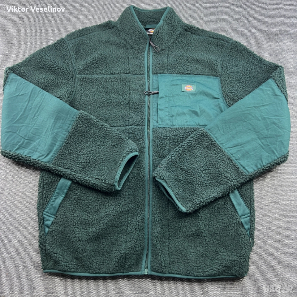 Dickies Red Chute Sherpa Fleece Jacket Мъжко Яке Размер L, снимка 1