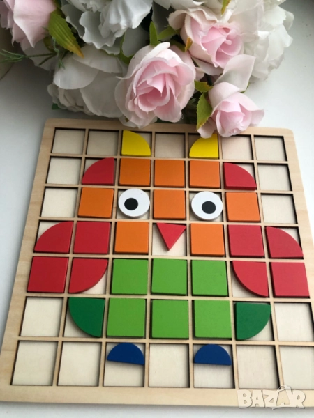 Дървена мозайка 120 части, снимка 1