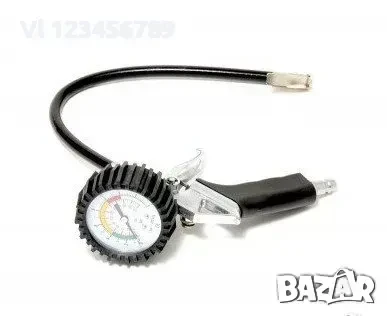 Пистолет за помпане на гуми с монометър с Глицерин, снимка 1