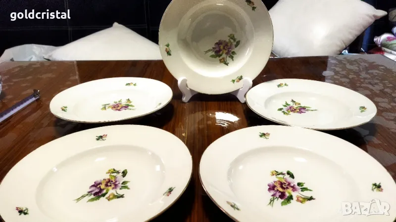 Стар български порцелан чинии дълбоки , снимка 1