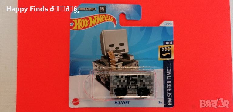 💕🧸Hot Wheels New case 24  Minecart  HW Screen time, снимка 1