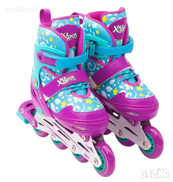 Детски ролери, Син - Розов, 34-37 номер., снимка 1