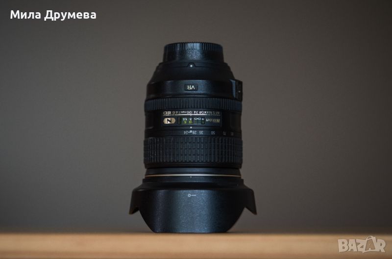 Обектив Nikon AF-S Nikkor 24-120mm f/4 G ED VR, ПОДАРЪК поляризиращ филтър HOYA, снимка 1