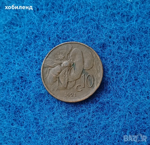 10 чентисими Италия 1921, снимка 1