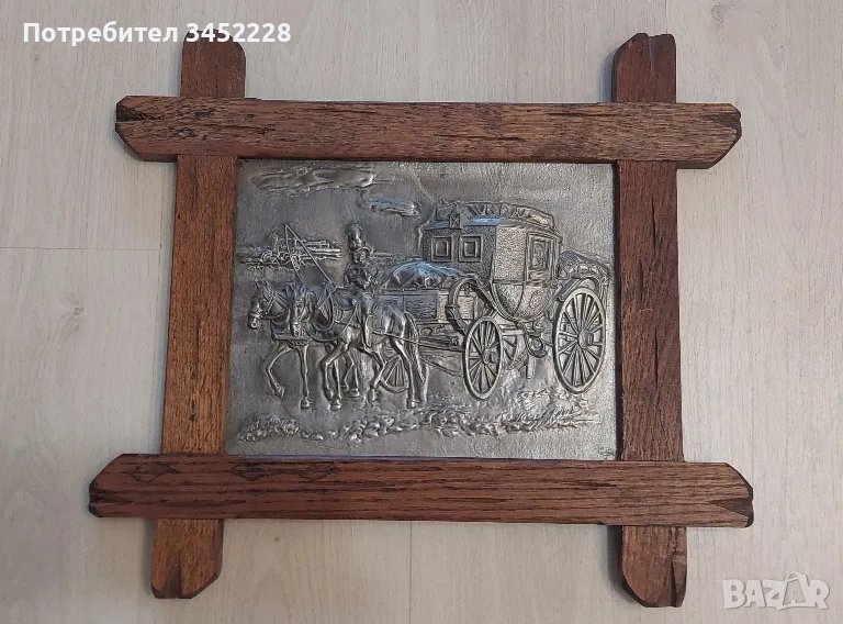 картина пано метал рамка дърво масив за ценители , снимка 1