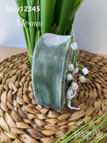 Свещник сърце-Момини сълзи!, снимка 2 - Декорация за дома - 53024113