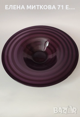 Голяма фруктиера от художествено стъкло, снимка 3 - Аксесоари за кухня - 54131516