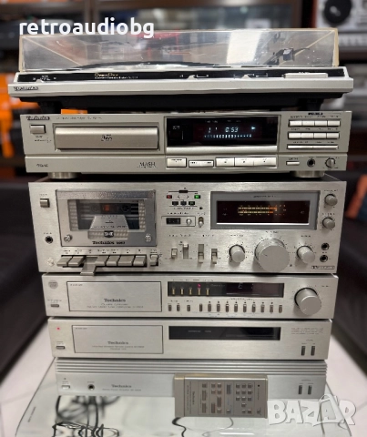 🔊Висок клас аудио система - сет Technics - стъпало, предусилвател с тунер, управление,  дек, CD и г