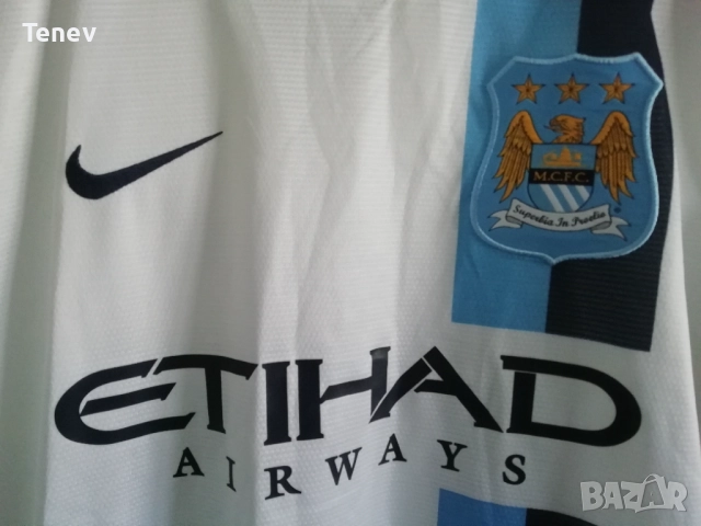 Manchester City Kun Aguero Nike 2013 2014 Third оригинална тениска фланелка Манчестър Сити Агуеро, снимка 5 - Тениски - 52826065