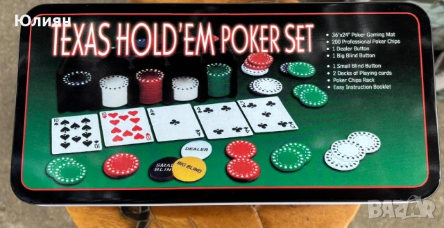Покер комплект в метална кутия ♠️♥️♣️♦️, снимка 8 - Настолни игри - 53930123