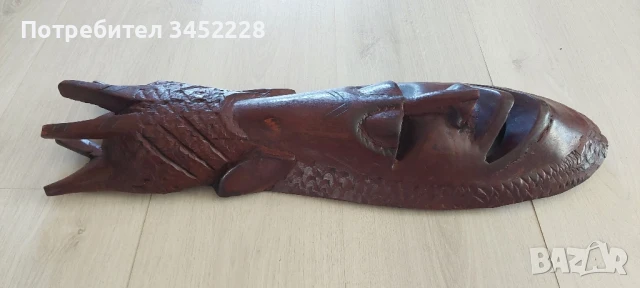 дърворезба масив Африка за ценители 60см , снимка 3 - Декорация за дома - 50713080