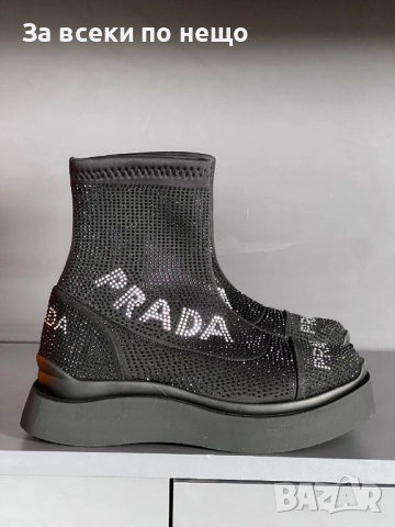 Prada Дамски Черни Боти Прада Код E970, снимка 2 - Дамски боти - 52097889