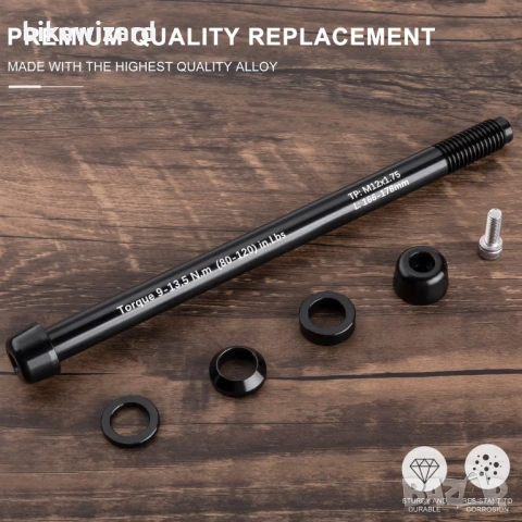 CXWXC Проходна ос   Адаптер за оси за велотренажор  M12 x P1.75. Дължина 160 мм до 172 мм  НОВА, снимка 2 - Части за велосипеди - 53434916