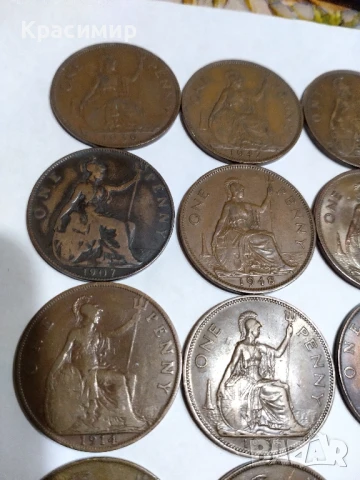 ONE PENNY 1903-1948 г.18 бр, снимка 4 - Нумизматика и бонистика - 51138290