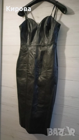 Дамска кожена рокля 