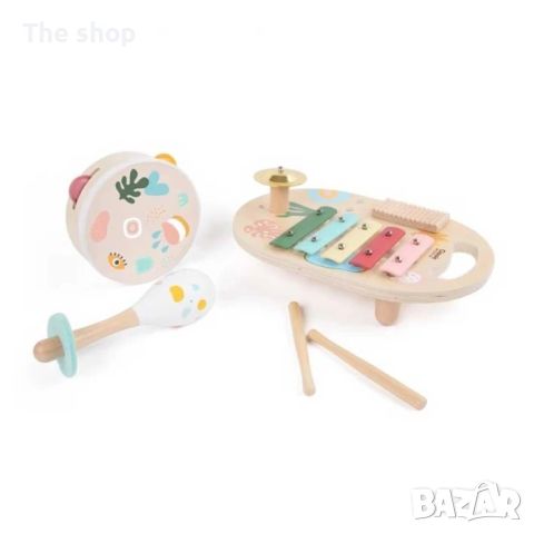 Комплект детски дървени музикални инструменти "Ирис" (004), снимка 1 - Музикални играчки - 45417119