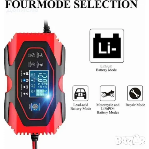 Умно зарядно за акумулатор 12/24V, ZYX-J40, снимка 1 - Аксесоари и консумативи - 48969371