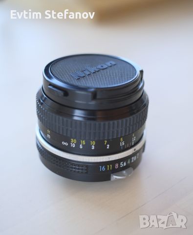 Nikon Nikkor 50mm f2 ръчнофокусен твърд обектив, снимка 5 - Обективи и филтри - 45289511