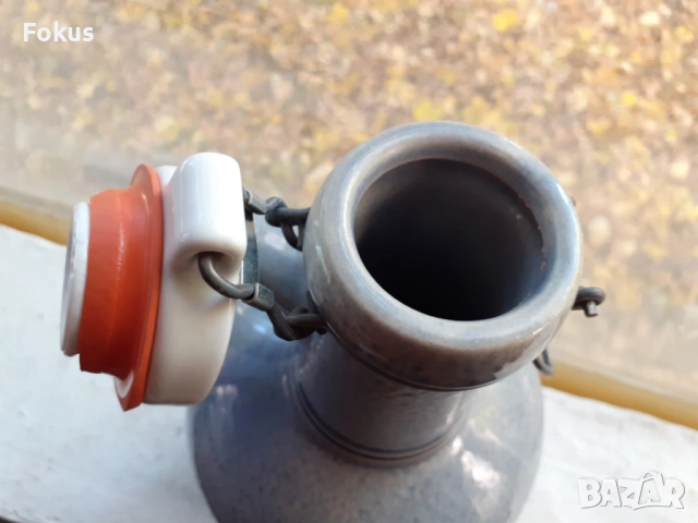 Голяма бутилка керамика, снимка 7 - Антикварни и старинни предмети - 53451721