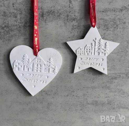 Молд коледни висулки звезда и сърце , снимка 4 - Форми - 49469723