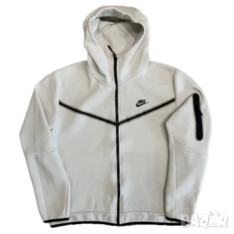 Оригинално мъжко горнище Nike Tech Fleece Light Bone | L размер, снимка 1 - Суичъри - 47046381