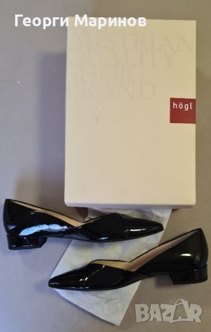 Елегантни лачени обувки с нисък ток Högl №38, снимка 9 - Дамски ежедневни обувки - 45491635