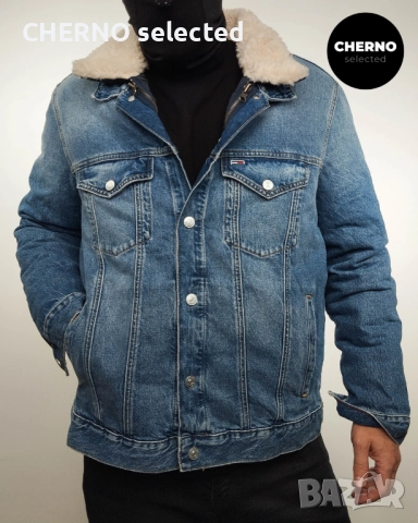 Дънково яке TOMMY JEANS Ryan Sherpa 3-in-1 Denim Trucker Jacket – Размер XL – Ново с етикети, снимка 3 - Якета - 52859428