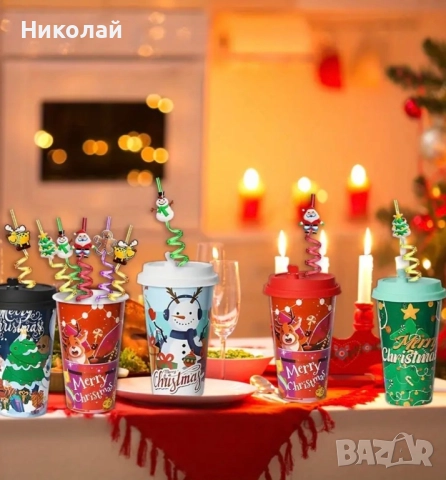 Коледни чаши , снимка 3 - Чаши - 52254171