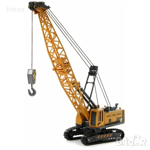 Детски верижен багер с  кран, метален, снимка 5 - Коли, камиони, мотори, писти - 52873894