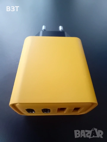 ЗАРЯДНО УСТРОЙСТВО 120W С 4 ПОРТА /2 USB-A + 2 USB-C/ ЖЪЛТО, снимка 4 - Оригинални зарядни - 53354996