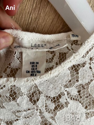 Дантелена блузка H&M, снимка 2 - Тениски - 46217438