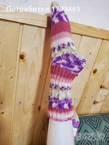 Ръчно плетени дамски чорапи размер 37, снимка 1