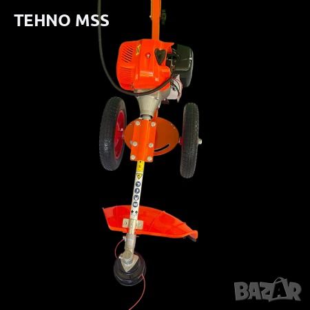 Тример за косене с колела, 4.7 к.с., 51.2см3 + включени аксесоари, снимка 6 - Градинска техника - 46272994