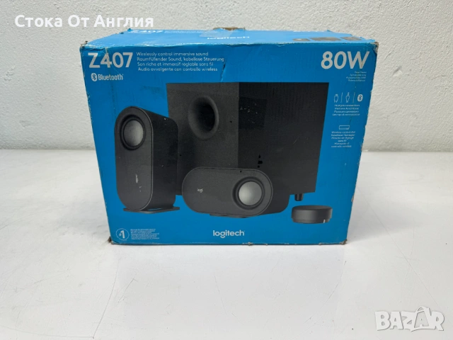 Тонколони Logitech Z407 2.1, 80W RMS, Bluetooth, USB, Жак 3.5 мм