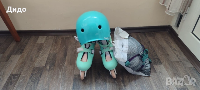 Ролери за деца Oxelo, опал зелен размер 34-36, снимка 3 - Ролери, кънки - 53904544