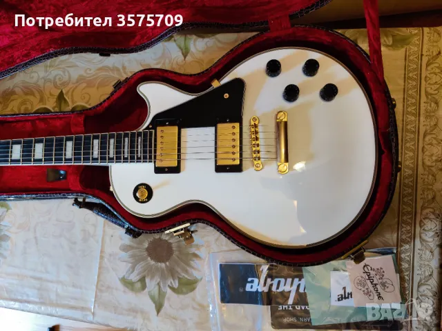 Epiphone Les Paul Custom Alpine White, снимка 2 - Китари - 46988117