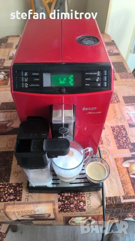 Saeco Minuto HD8763/09,Устройство за пяна, Керамична мелачка, Авт.почистване,15бара,1.8л, 