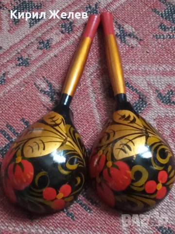 Руски рисувани лъжици дървени 53676, снимка 4 - Антикварни и старинни предмети - 53392476