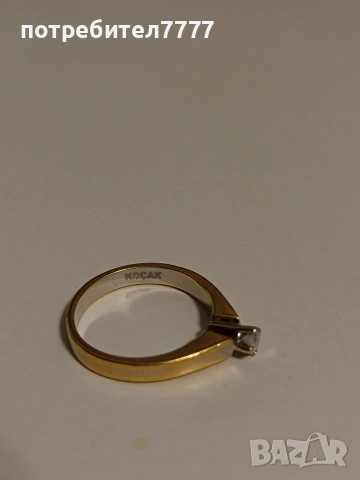 Дамски диамантен златен пръстен, снимка 12 - Пръстени - 53136260