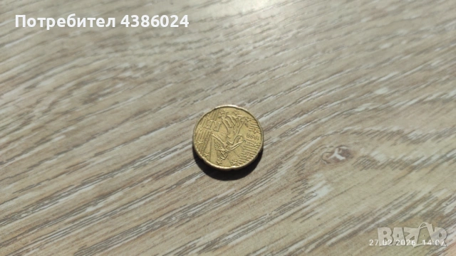 20 ЕВРОЦЕНТА ИСПАНИЯ 1999, снимка 2 - Нумизматика и бонистика - 53645702