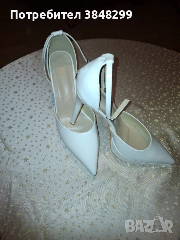 Обувки с платформа бели, снимка 4 - Дамски елегантни обувки - 53952122