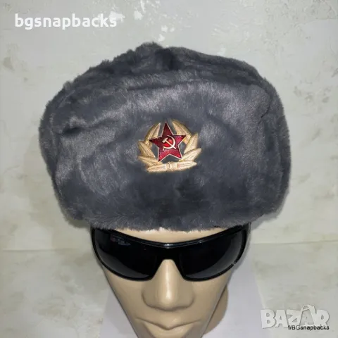 Ушанка руска офицерска зимна шапка ushanka ruska shapka zimna , снимка 5 - Шапки - 47922448