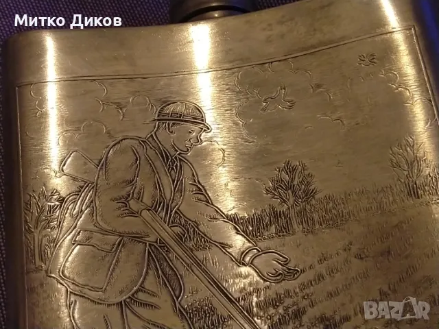 England Sheffield rose  pewter рядка английска флашка павур 8 юза ловен мотив отлична, снимка 9 - Екипировка - 49797961