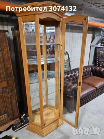 Кристалиера с осветление, снимка 3 - Секции и витрини - 53155580