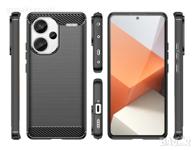 Xiaomi Redmi Note 13 Pro Plus - Удароустойчив Кейс Гръб CARBON, снимка 3 - Калъфи, кейсове - 45684091