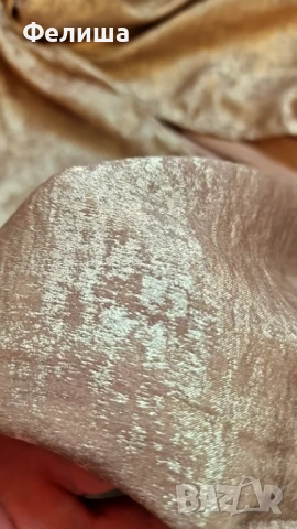 Дълга Арабска Рокля с Бляскав Ефект / Блестящи Отражения Течно Злато - XL / XXL, снимка 5 - Рокли - 50546828